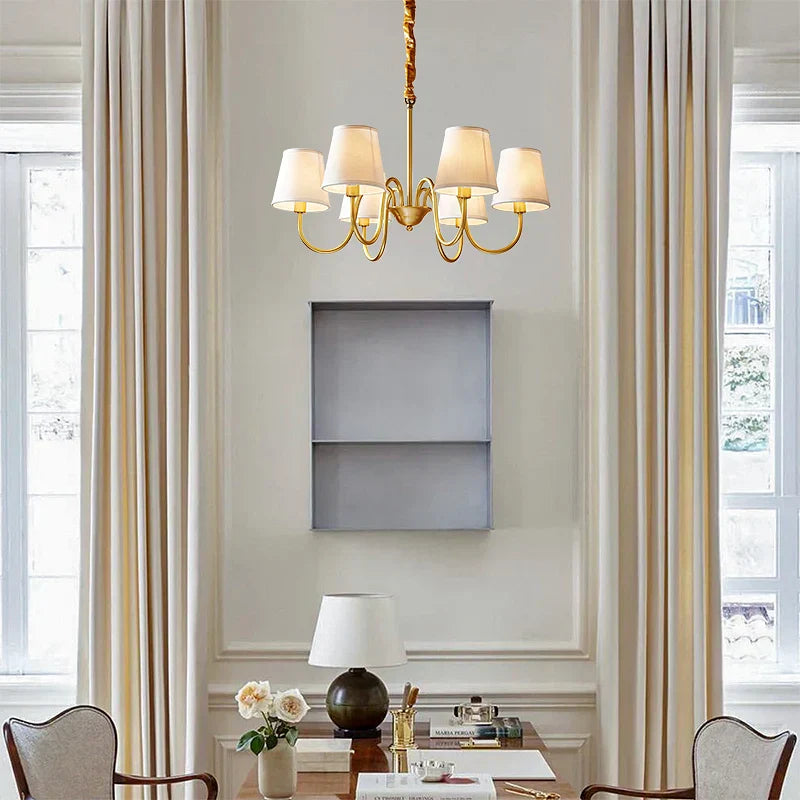 ثريا نحاسية أمريكية من DecorBites™: فخامة عصرية لغرفة المعيشة وغرفة النوم والمطعم