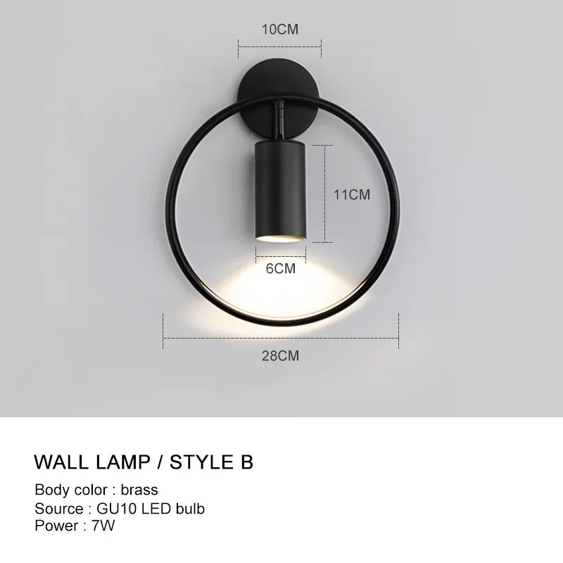 DecorBites™ LED Wall Light with Adjustable Angle GU10 Holder for Home Bedroom Decor