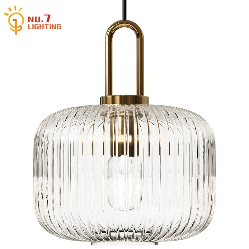DecorBites™ Glass Pendant Lights LED E27 Retro Luxury Hanging Fixtures for Dining Room