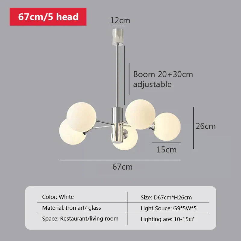 Lámpara de techo LED con bola de cristal DecorBites™ para decoración e iluminación del hogar