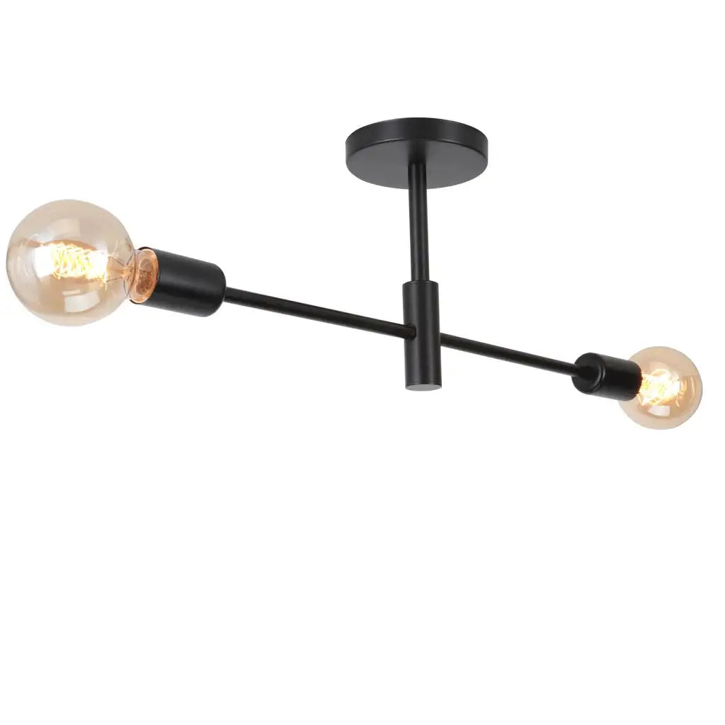 DecorBites™ Industrial Chandelier: Modern Wrought Iron LED Ceiling Lamp for Home Decor