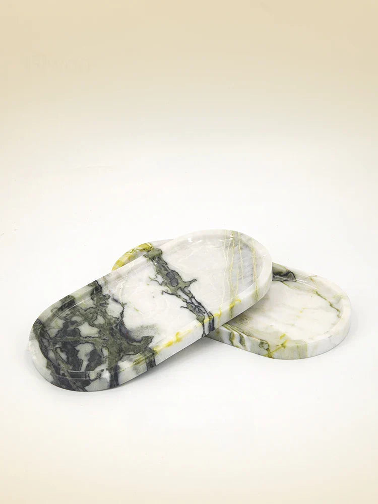 DecorBites™ Calacatta Marble Vanity Tray for Perfume Candles Jewelry Luxury Home Decor