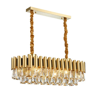 DecorBites™ Gold Crystal Chandelier Lights LED Nordic Classic Living Room Lamparas