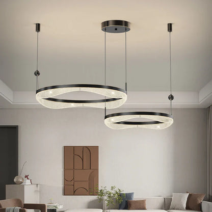 DecorBites™ LED Ring Pendant Chandelier for Living Room Bedroom and Dining Room
