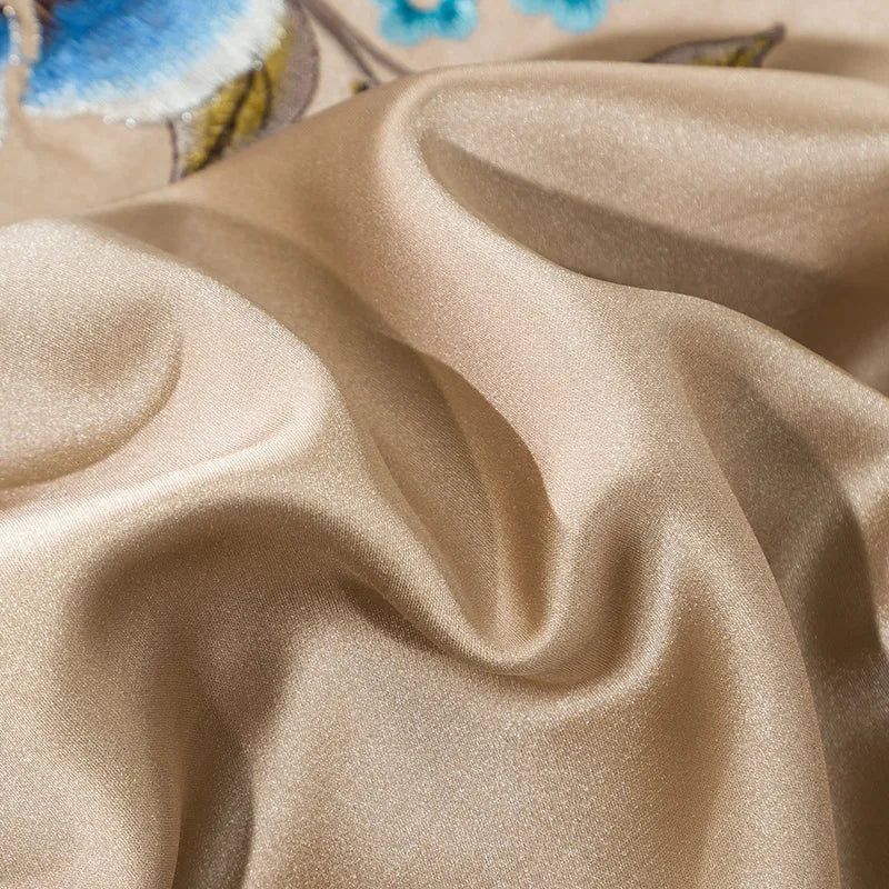 DecorBites™ Embroidered Egyptian Cotton Bedding Set - Queen King Linens, 200S Thread Count