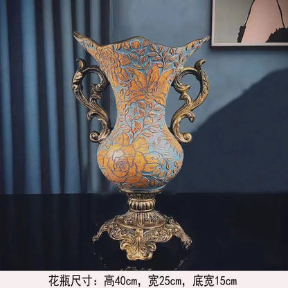 DecorBites™ Resin Vase Dried Flowers Arrangement for Living Room Decor