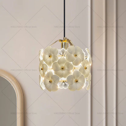 Lámpara de araña de lujo estilo francés DecorBites™ para dormitorio, color crema, decoración romántica para jardín