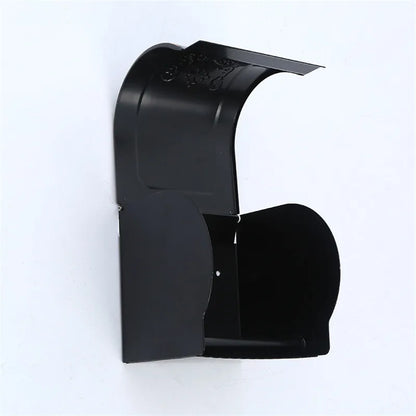 DecorBites™ Black Carved Aluminum Bathroom Tissue Holder Toilet Paper Roll Rack