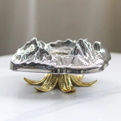 DecorBites™ High-Leg Iceberg Tray Desktop Organizer Decor Ashtray Candy Plate