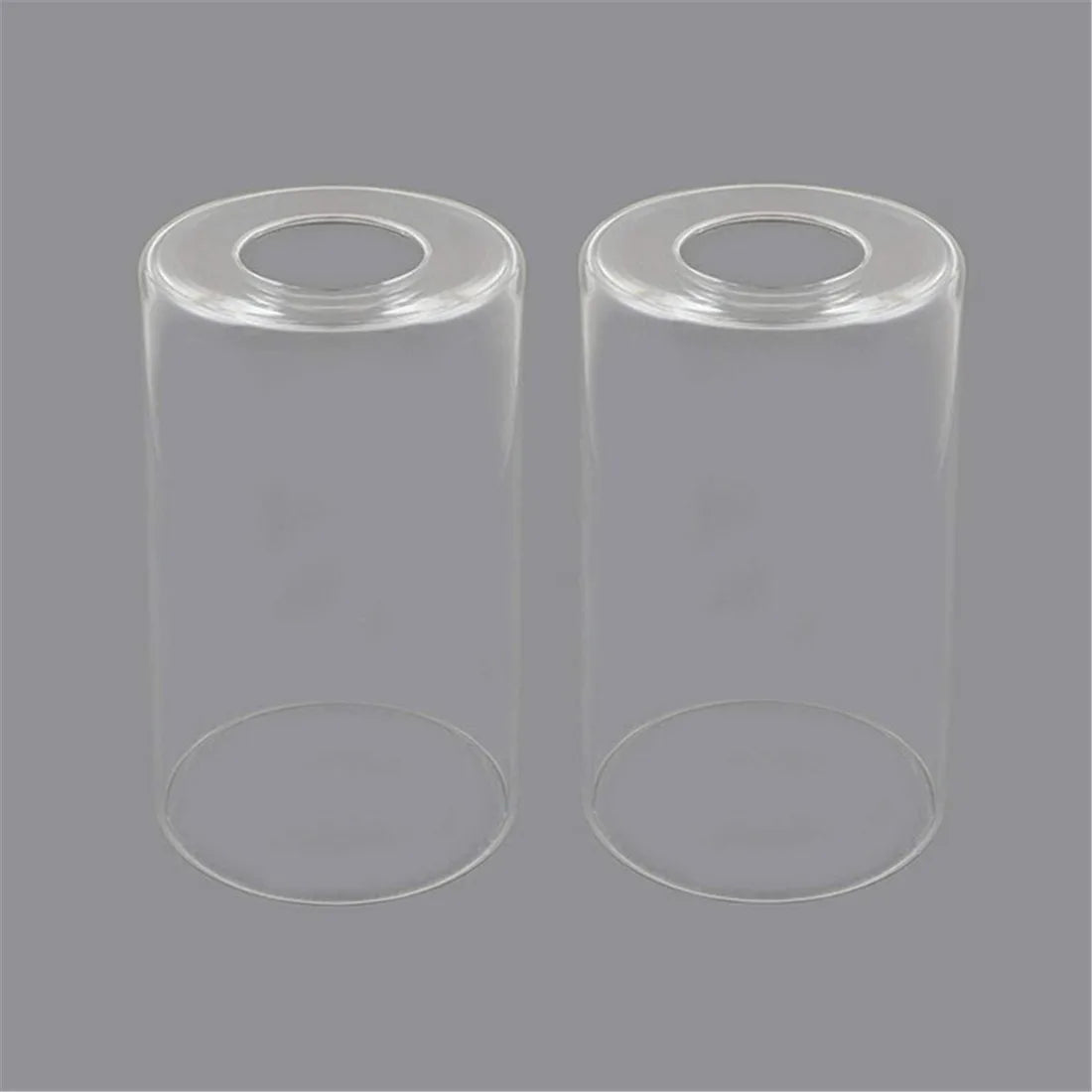 DecorBites™ Clear Glass Cylinder Lamp Shade for E27 E26 Socket - Vanity Chandelier Floor Light
