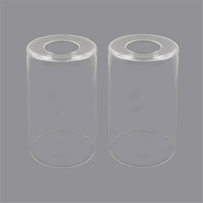 DecorBites™ Clear Glass Cylinder Lamp Shade for E27 E26 Socket - Vanity Chandelier Floor Light