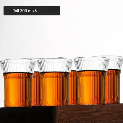 DecorBites™ Japanese Walnut Tea Cup Set - High-Grade Glass Coffee & Flower Tea Cups