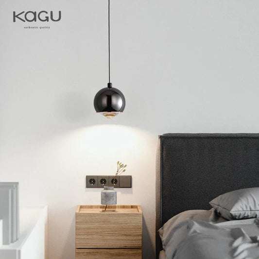 DecorBites™ Gold Metal Luster Pendant for Bedside & Kitchen Island - Minimalist LED Hanging Light