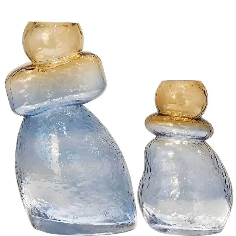 DecorBites™ Gourd Shape Gradient Glass Vase Irregular Rockery Terrarium Home Decoration