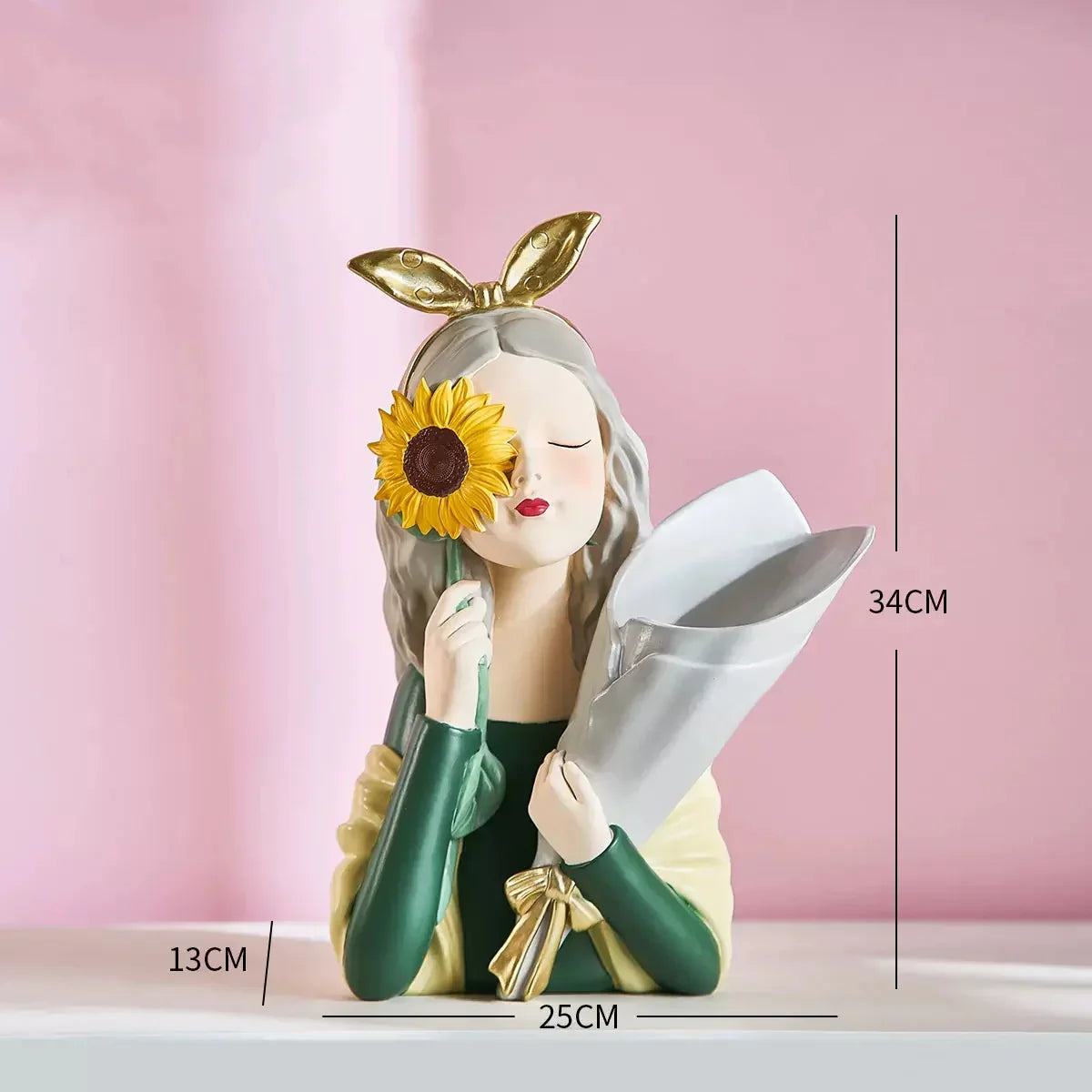 ديكور بايتس™ تماثيل الفتيات، زخارف المزهريات، ديكورات المكاتب، التماثيل الصغيرة، خزائن التلفزيون، الإكسسوارات الزهرية