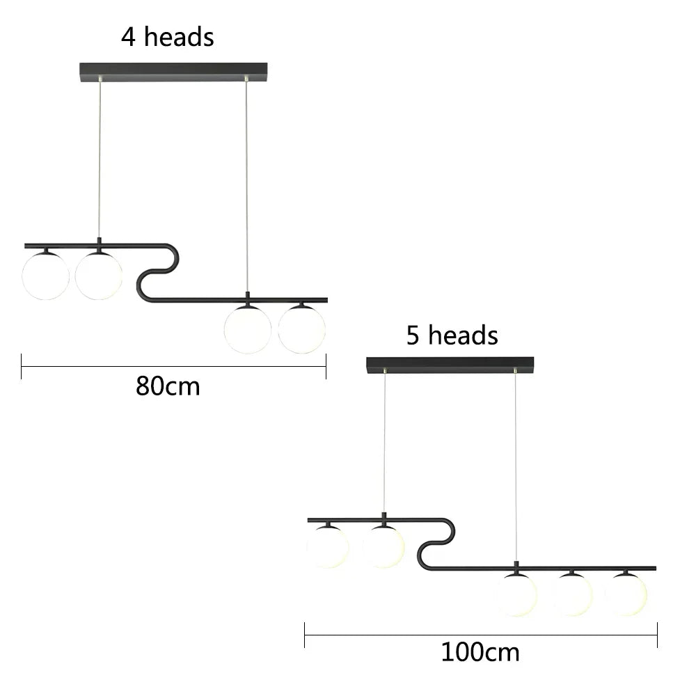 Lámparas de araña LED con bolas de cristal DecorBites™ para decoración del hogar, comedor, cocina y oficina