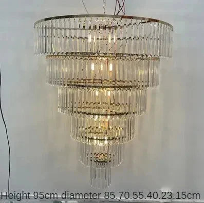 DecorBites™ Crystal Ice Bar Chandelier: Luxury Hotel Restaurant Living Room Lighting