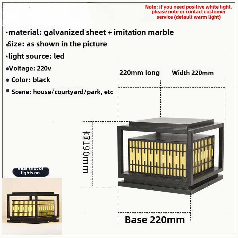 DecorBites™ LED Garden Light: Modern Galvanized Street Lamp for Outdoor Landscapes