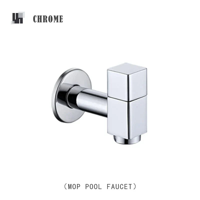 DecorBites™ Brass Black Wall Mount Garden Faucet for Extended Outdoor Use