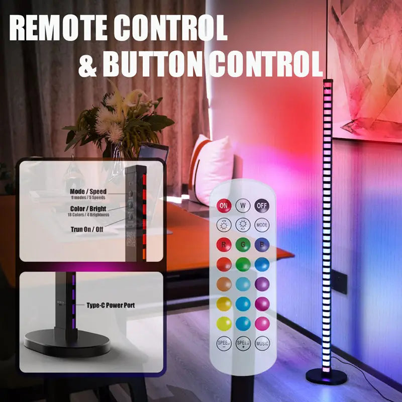 DecorBites™ LED Music Melody Floor Lamp with Bluetooth Control for Party Decor