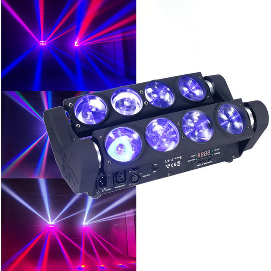 DecorBites™ 8x15W RGBW Spider Light Moving Head لإضاءة حفلات DJ على المسرح Beam Wash