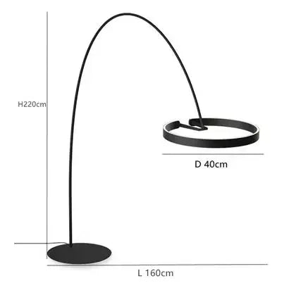 DecorBites™ Circular Luminescence LED Floor Lamp for Living Room Bedroom Hotel Decor