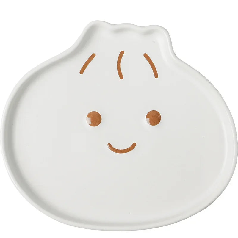 DecorBites™ Cloud Tulip Cartoon Dog Bear Ceramic Dessert Plate Cute Tableware