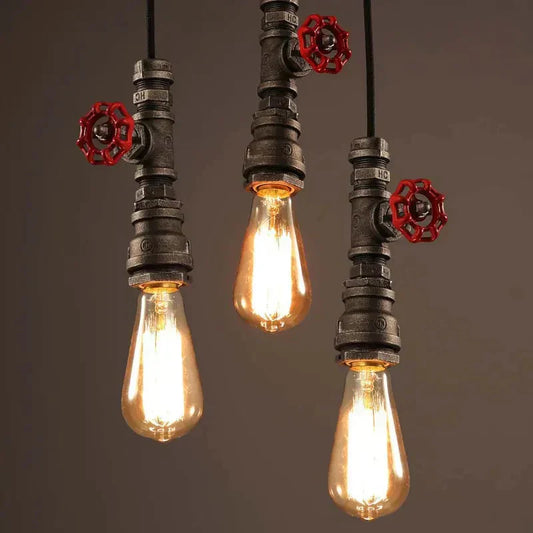 DecorBites™ Industrial Pipe Chandelier Light for Home Decor and Dining Room