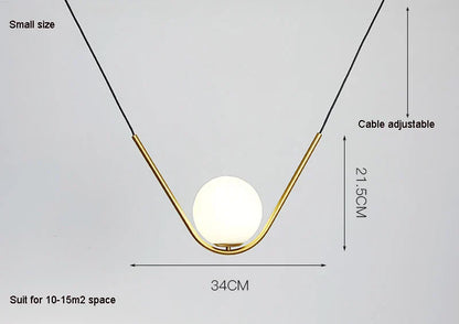 DecorBites™ Golden Black Perle Trio Pendant - Metal G9 LED Linear Dining Light