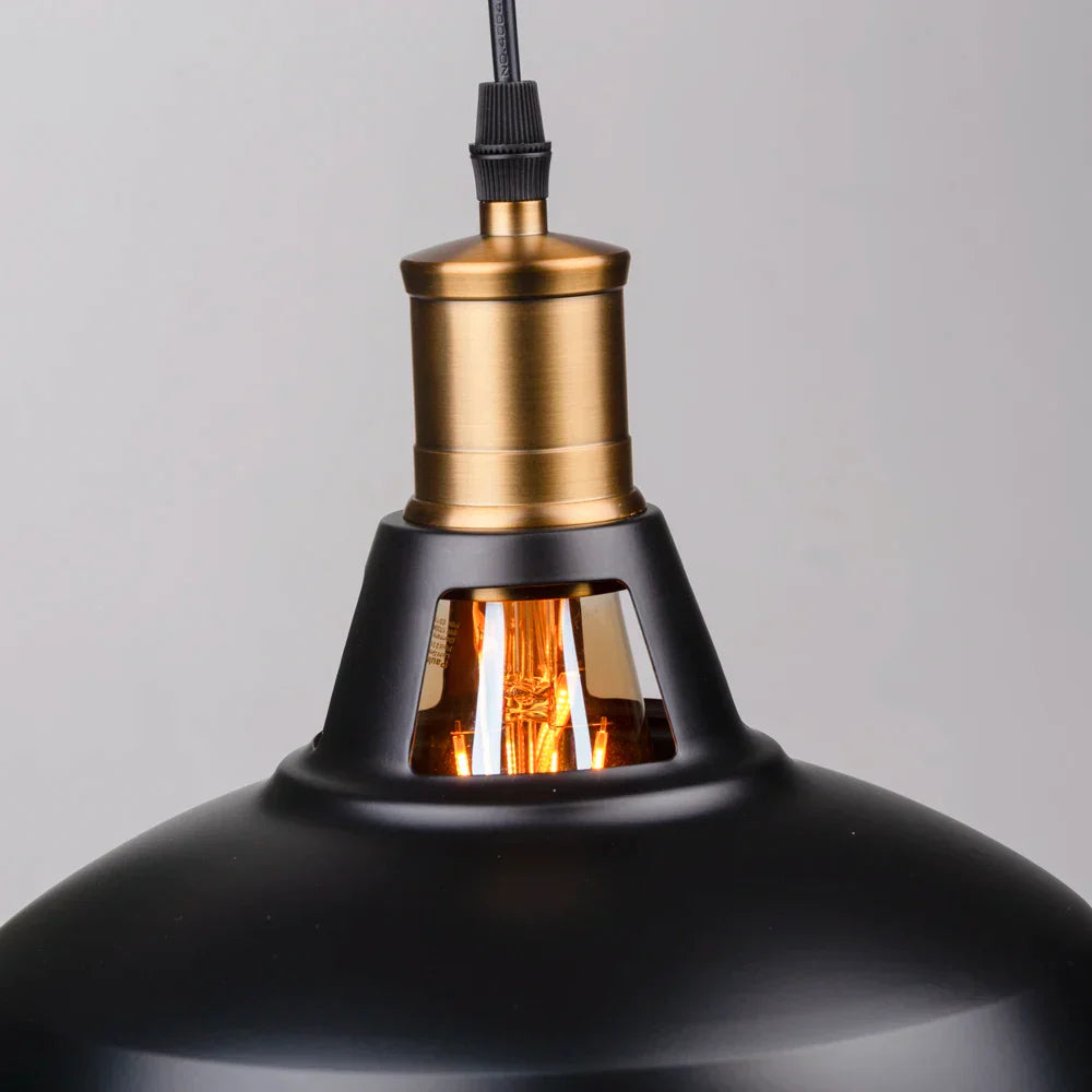 DecorBites™ Industrial Farmhouse Black Pendant Light for Kitchen - E27 Based