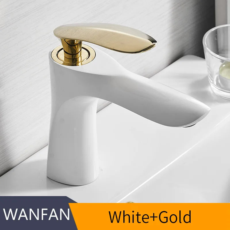 DecorBites™ Gold Waterfall Bathroom Faucet - Single Handle Basin Mixer Tap, Elegant Design
