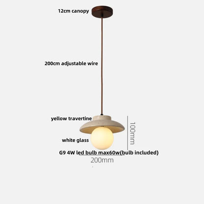 DecorBites™ LED Pendant Light: Yellow Stone Wabi Sabi Nordic Modern Hanging Lamp
