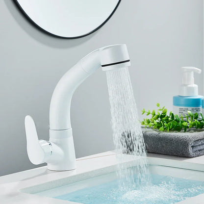 Grifo de lavabo DecorBites™ con elevación, acabado cromado y mezclador de agua giratorio de 360 ​​grados.