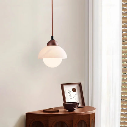 Lámpara colgante LED DecorBites™ color crema mármol: Lámpara colgante nórdica moderna para sala de estar, dormitorio y cocina.