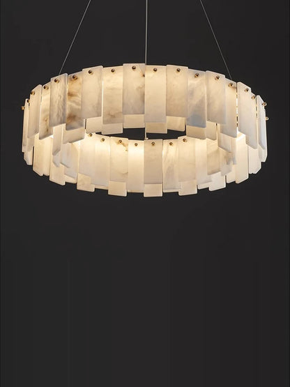 2024 Trendy Marble Design Dimmable LED Chandelier Lighting Lustre Suspension Luminaire Lampen Hanging Lamps For Dinning Room