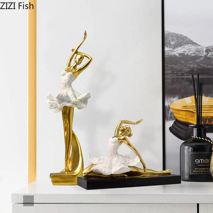 DecorBites™ Ballet Dancer Resin Sculpture Desk Decoration Figure - Room Aesthetic Décor