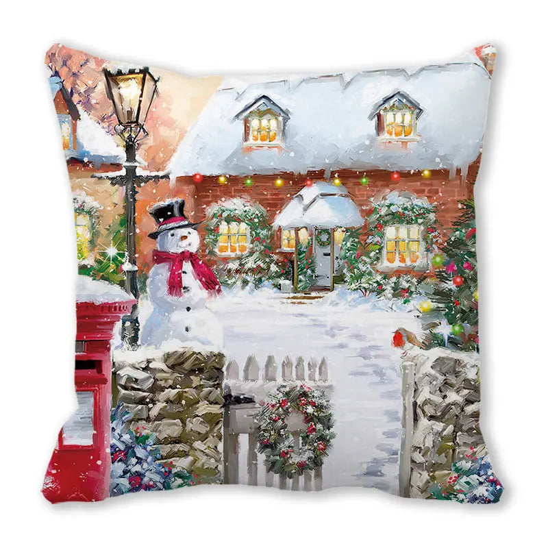 DecorBites™ Christmas Short Plush Pillowcase 45x45cm Home Decor