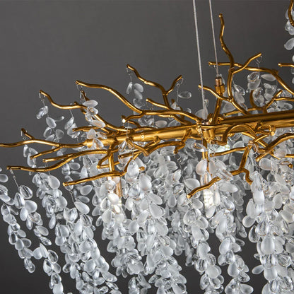 DecorBites™ Gold Crystal Grapes Chandelier for Dining Living Room Bedroom