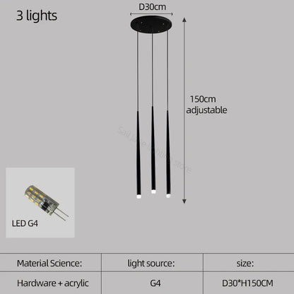 Lámpara de araña cónica DecorBites™ para escaleras, estilo moderno y sencillo, ideal para villas, restaurantes, cocinas, dormitorios y bares.