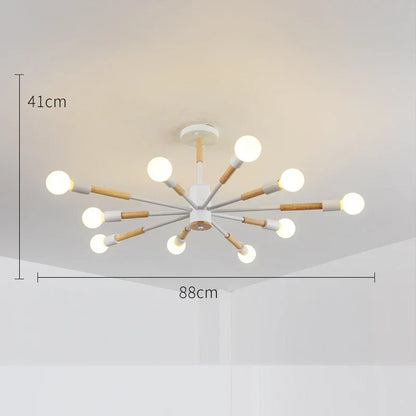 DecorBites™ LED Ceiling Lights with Wooden Lampshades for Modern Livingroom and Bedroom