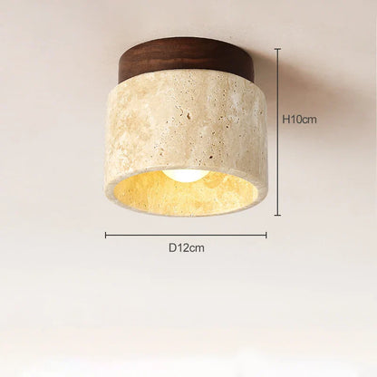 Wabi-Sabi Black Stone Pendant Light