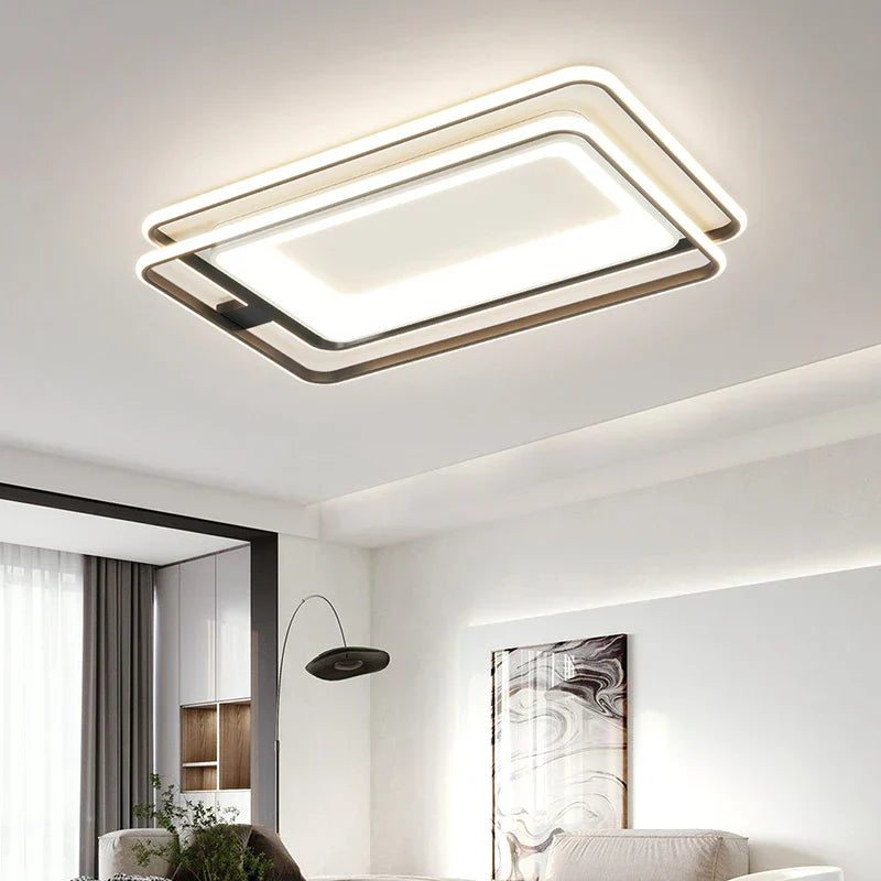 DecorBites™ LED Chandelier: Simple Modern Ceiling Lamps with Remote for Home, Bedroom, and Balcony