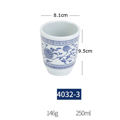 DecorBites™ Blue and White Imitation Porcelain Dinner Set