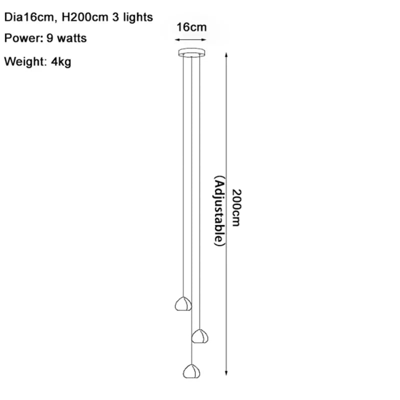 Lámpara de araña DecorBites™ Crystal Water Droplet: Lámpara colgante LED moderna para escaleras - Lámpara colgante esférica de lujo