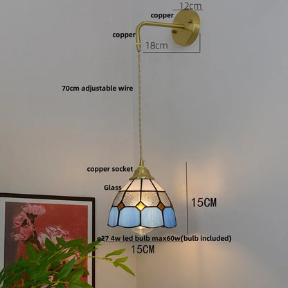 Decorbites™ Glas Messing LED Wandleuchte Vintage Waschleuchte Wandlampe