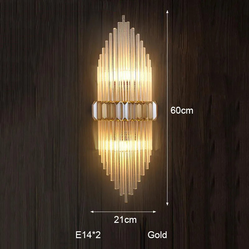 DecorBites™ Crystal Strip LED Wall Lamp for Living Room, Bedroom, Study, Balcony Lighting