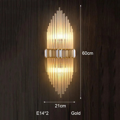 DecorBites™ Crystal Strip LED Wall Lamp for Living Room, Bedroom, Study, Balcony Lighting