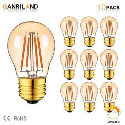 Bombilla LED Filamento Atenuable de 4W Decorbites™ Base E27 Vidrio Ámbar Luz Vintage Antigua