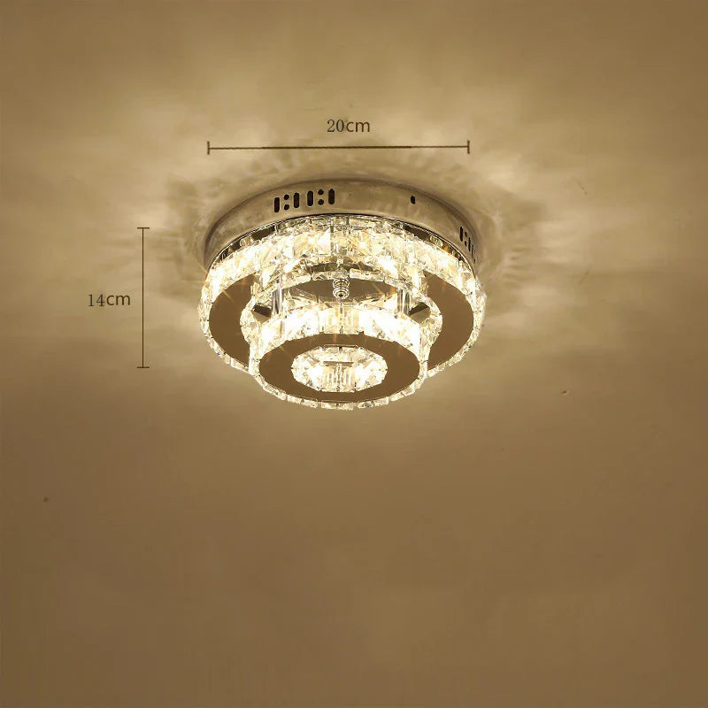 DecorBites™ Crystal LED Ceiling Lamps Modern Chandeliers for Home Room Decor