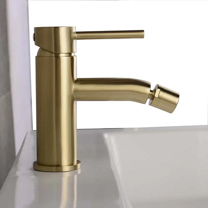 Brushed Gold Bathroom Brass Bidet Faucet Hot And Cold Water Mixer Basin Fucet